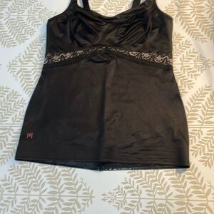 Ruby Ribbon Black Lace Cami Size 40